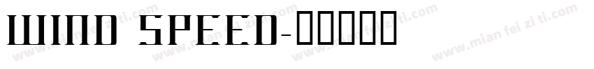 WIND SPEED字体转换